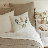 Farmhouse Brown and Cream Pinstripe Quilt
