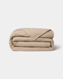 Farmhouse Brown and Cream Pinstripe Quilt