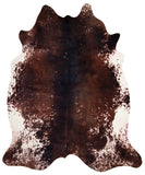 Tri Color Faux Cowhide Print Rug