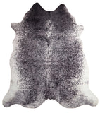 White Brindle Faux Cowhide Print Rug