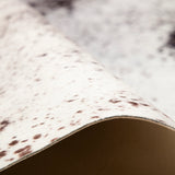 White Brindle Faux Cowhide Print Rug