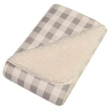 Grey and Cream Buffalo Check Baby Blanket