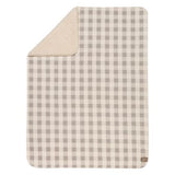 Grey and Cream Buffalo Check Baby Blanket