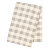 Grey and Cream Buffalo Check Jumbo Baby Swaddle Blanket