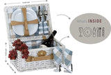 White Wicker Picnic Basket