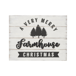 Wooden Pallet Sign "A Very Merry Farmhouse Christmas"
