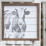 Black and White Cow Wall Art Small