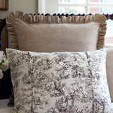 Farmhouse Pinstripe Ruffle Euro Sham