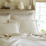 Cream and Gray Stripe Matelasse