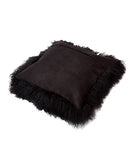 Tibetan Lambskin Pillow Cover Black