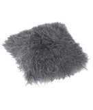 Tibetan Lambskin Pillow Cover Pewter