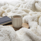 Grey Plush Sherpa Throw