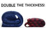 Navy Sherpa Plush Throw