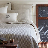 Bergen Black Stripe Reversible Quilt
