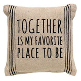 Together Is My Favorite Stripe Pillow