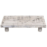 White Distressed Wooden Riser