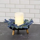 Black Metal and Wood Riser