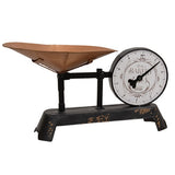 Distressed Metal Decorative Scale with Clock