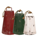 Distressed Metal Jumbo Cow Bells -  Set of 3