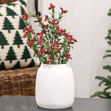 White Ceramic Wide Vase