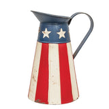 Distressed Metal Americana Water Pitcher