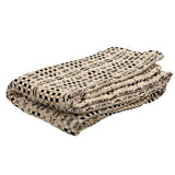 Gray Black and Cream Patterned Throw