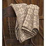 Gray Black and Cream Patterned Throw