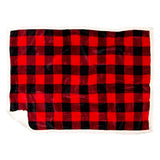 Red Plaid Lumberjack Dog Blanket