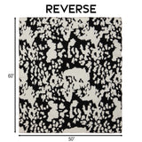 Black and White Cowhide Stretchy Throw Blanket