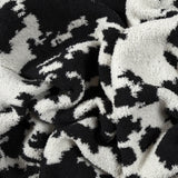 Black and White Cowhide Stretchy Throw Blanket