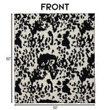 Black and White Cowhide Stretchy Throw Blanket