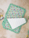 Ruffle Quilted Placemat Set of 2 - Multi