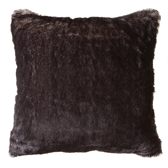 Grey Fox Faux Fur Pillow