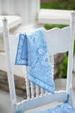 Floral Washed Blue Napkins - Set of 4