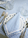 Cottage Gingham Blue Cloth Napkins