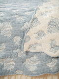 Rebecca's Matelasse Quilt - Blue