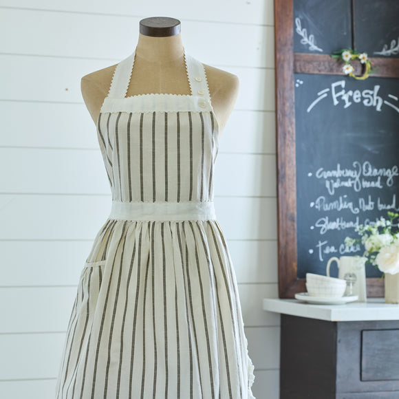 Classic Mocha Striped Apron