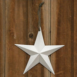 Farmhouse White Metal Barn Star