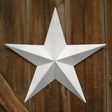Farmhouse White Metal Barn Star