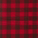 Red and Brown Buffalo Check Flannel Crib Sheet