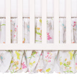 Watercolor Flowers 3 Piece Crib Bedding Set