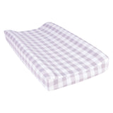 Gray and White Buffalo Check Changing Pad Cover