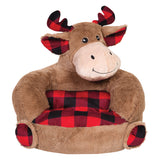 Children's Plush Buffalo Check Moose Chair