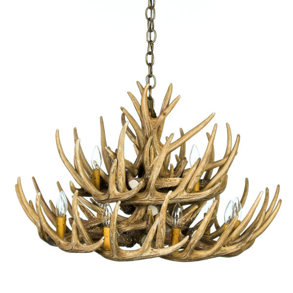 Whitetail Deer 6 Faux Antler Chandelier