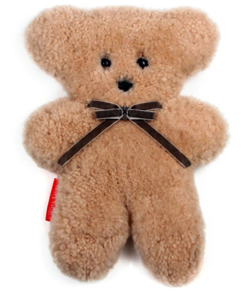 Sheepskin Cuddle Honey Teddy Bear