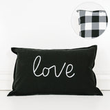 Black and White Love Pillow