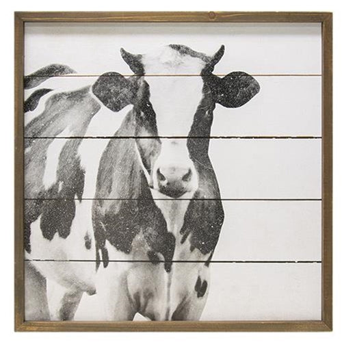 Large Black and White Cow Wall Art