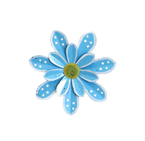 Hand Painted Turquoise Daisy Magnet
