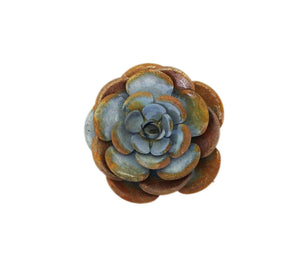 Gray Zinc and Rust Rose Magnet