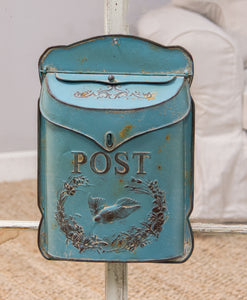 Distressed Blue Post Box